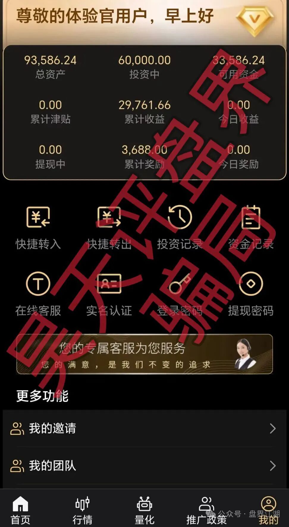 天鹰量化套牌杀猪盘骗局，远离境外资金盘！